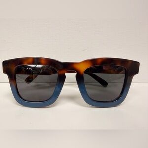 Salvatore Ferragamo Brown and Blue Sunglasses